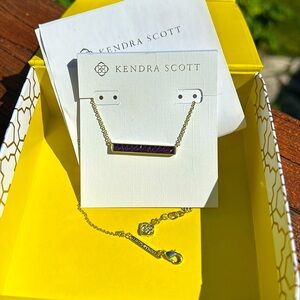 Kendra Scott *JACK* Bar Necklace in Dark Purple Amethyst. Excellent Condition!